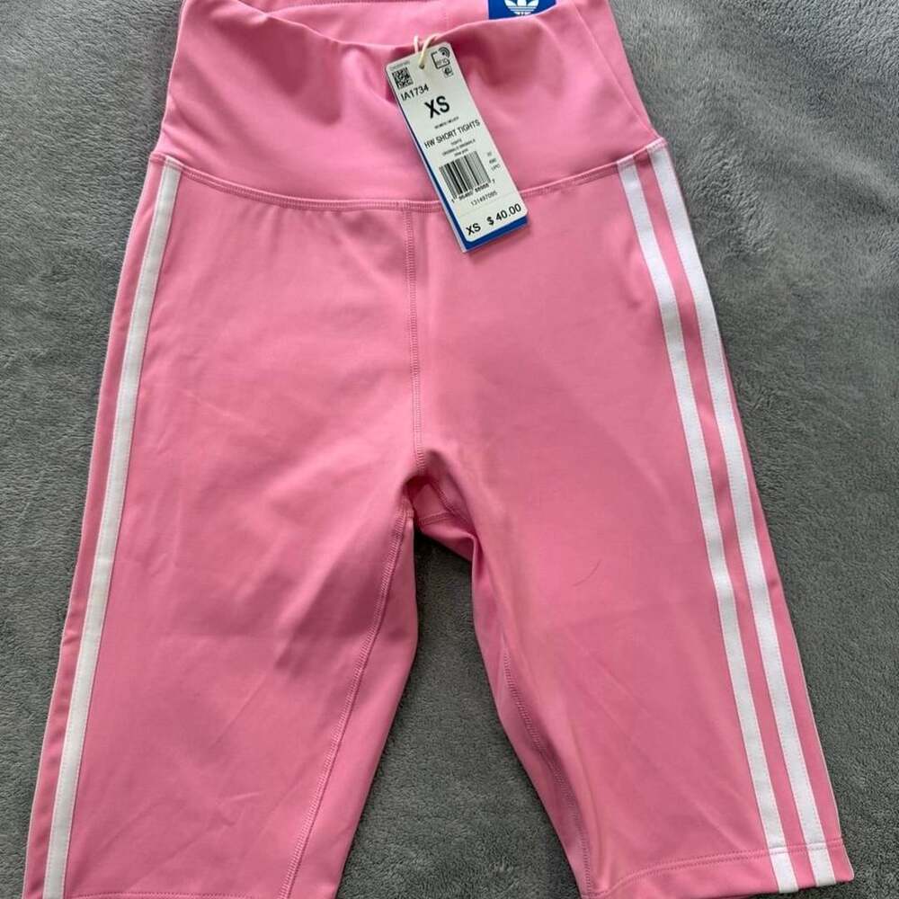 Adidas Originals HW Short Tights Size XS Bliss Pink